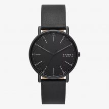 Skagen Signatur Black Leather Watch SKW6902