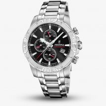 Festina Mens Timeless Chronograph Black Dial Watch F20704/3