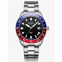 Rotary Mens Henley GMT Stainless Steel Red Blue And Black Dial Bracelet Watch GB05108/30