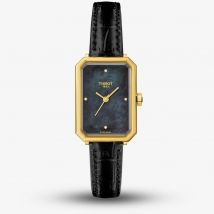 Tissot Ladies SRV Black Mother Of Pearl Dial Leather Strap Watch T160.110.36.126.00