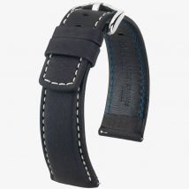 HIRSCH Mariner 18mm Long Black Leather Watch Strap 14502150-2-18