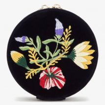 WOLF Zoe Travel Round Indigo Floral Jewellery Box 393216