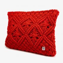 UNOde50 Summer 22 Red Crochet Clutch Bag MKTPRO0221