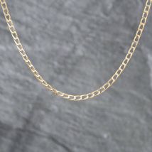 Pre-Owned 9ct Yellow Gold Square 14 Inch Curb Chain 41021283
