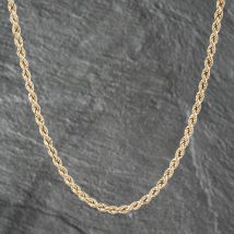 Pre-Owned 9ct Yellow Gold 16 Inch Rope Chain 41021427