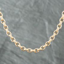 Pre-Owned 9ct Yellow Gold Oval Heavy 18 Inch Belcher Chain 41041330