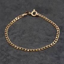 Pre-Owned 9ct Yellow Gold 7 Inch Curb Chain Bracelet 41061311