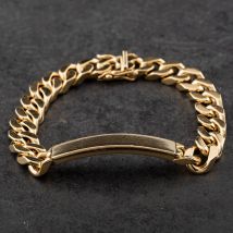 Pre-Owned 9ct Yellow Gold Identity Curb Bracelet 4108051
