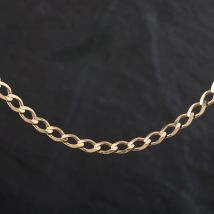 Pre-Owned 9ct Yellow Gold Flat 20 Inch Curb Necklace 4116091