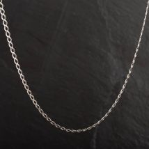 Pre-Owned 9ct White Gold 24 Inch Curb Necklace 4116467