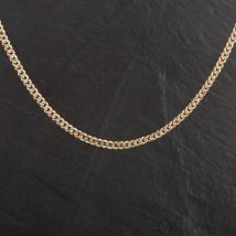 Pre-Owned 9ct Two Colour Gold 18 Inch Curb Chain 4116486