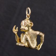 Pre-Owned 9ct Yellow Gold Monkey Loose Pendant 4139229