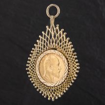 Pre-Owned Yellow Gold 1902 Fancy Full Sovereign Loose Pendant 4139259