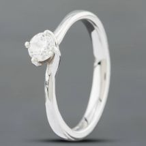 Pre-Owned Platinum Certificated 0.31ct Brilliant Cut Diamond Solitaire Ring 41481488