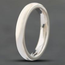 Pre-Owned 18ct White Gold Court Shape 3mm Plain Wedding Ring 41871088