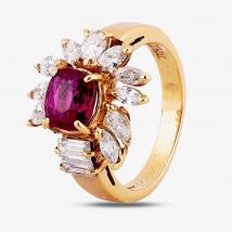 Pre-Owned 14ct Yellow Gold 1.50ct Ruby &amp; 1.00ct Diamond Ring 4312302