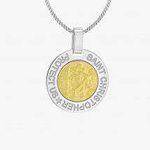 Silver Two Tone St Christopher Pendant 8.62.7409