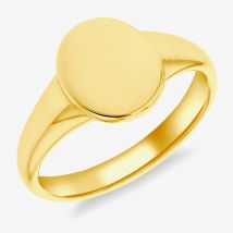 Gold Plated Sterling Silver Oval Signet Ring (W) 8.81.0410 W