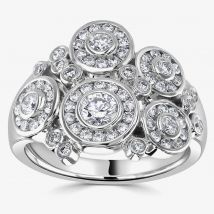 18ct White Gold Dew Drop 1.12ct Diamond Ring (N) LG204/RA (N)
