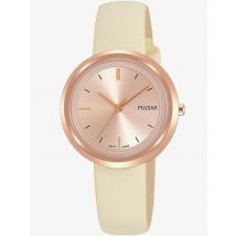 Pulsar Ladies Cream Leather Strap Watch PH8394X1