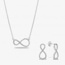 Rosa Lea Pave Infinity Jewellery Set AE-950632NA-1 &amp; AE-950711EA