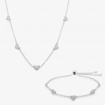 Rosa Lea Pave Hearts Jewellery Set AM-2THB021504 &amp; AM-2THB021604