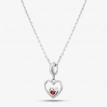 Rosa Lea January Birthstone Heart Dangle Charm Necklace