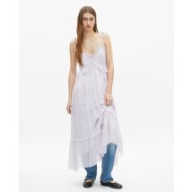 Robe Longue Avec Volants Lilas pour Femme - Taille 3 - The Kooples