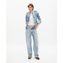 Officer-style Jacket In Denim For Woman - The Kooples