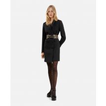 Robe Tailleur Courte En Laine Noire pour Femme - Taille 4 - The Kooples