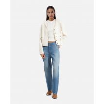 Cardigan En Coton Et Laine Ecru pour Femme - Taille 0 - The Kooples