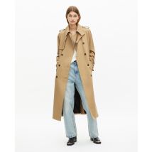 Trench Long En Coton Beige pour Femme - Taille 34 - The Kooples