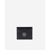 Black Leather Blazon Card Holder - The Kooples