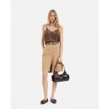 Caraco En Soie Imprimé Léopard pour Femme - Taille 3 - The Kooples