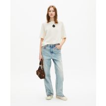 T-shirt Avec Blason En Nid D'Abeille Écru pour Femme - Taille 1 - The Kooples