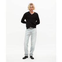 Black Merino Wool V-neck Sweater for Man - The Kooples