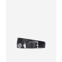 Black Crocodile-effect Leather Belt For Man - The Kooples