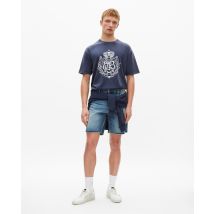 T-shirt With Navy Screen Print For Man - The Kooples