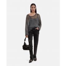 Pull Effet Cotte De Maille Gris pour Femme - Taille 2 - The Kooples