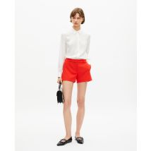 Orange Crêpe Tailored Shorts for Woman - The Kooples