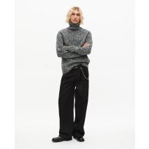 Mouliné-rollkragenpullover In Schwarz Und Weiß - The Kooples