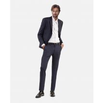Veste De Costume En Laine Pied De Poule Bleue pour Homme - Taille 50 - The Kooples