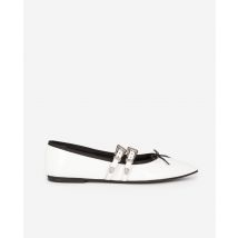 Ballerines Plates En Cuir Blanc pour Femme - Taille 38 - The Kooples