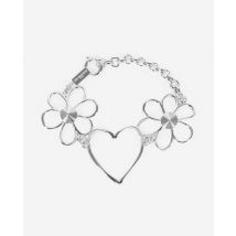 Bracelet Cœurs Et Fleurs Argentés pour Femme - The Kooples