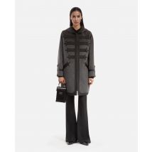 Caban Long À Capuche En Laine Gris pour Femme - Taille 1 - The Kooples