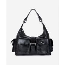 Sac Amelia Xl En Cuir Noir pour Femme - The Kooples