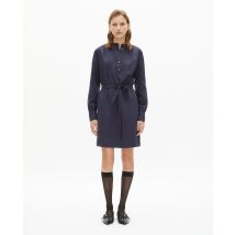 Robe Courte En Lin Bleu Marine pour Femme - Taille 2 - The Kooples