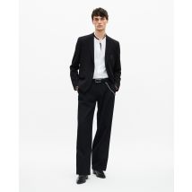 Chaqueta Recta De Lana Piqué Negra para Hombre - The Kooples