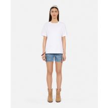 T-shirt Avec Strass Blanc pour Femme - Taille 2 - The Kooples