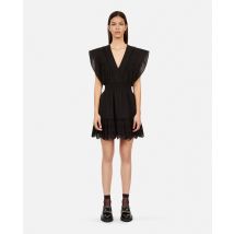 Robe Courte En Broderie Anglaise Noire pour Femme - Taille 3 - The Kooples
